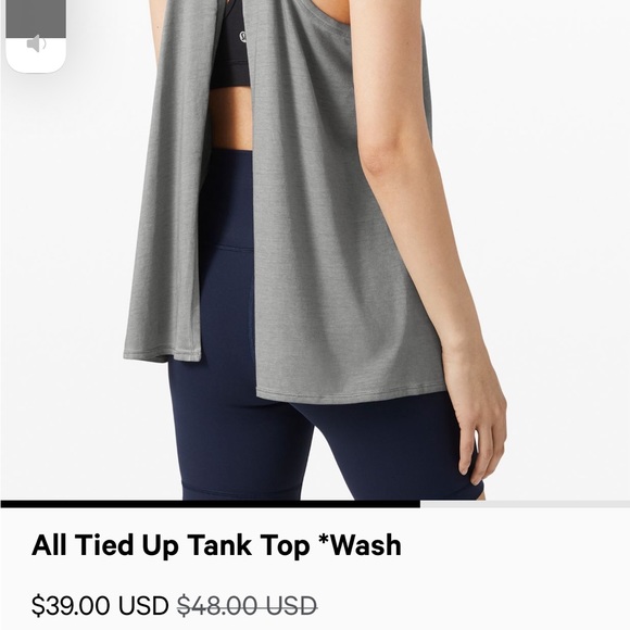 lululemon All Tied Up Tank *Gray Wash size 6 - Picture 4 of 8